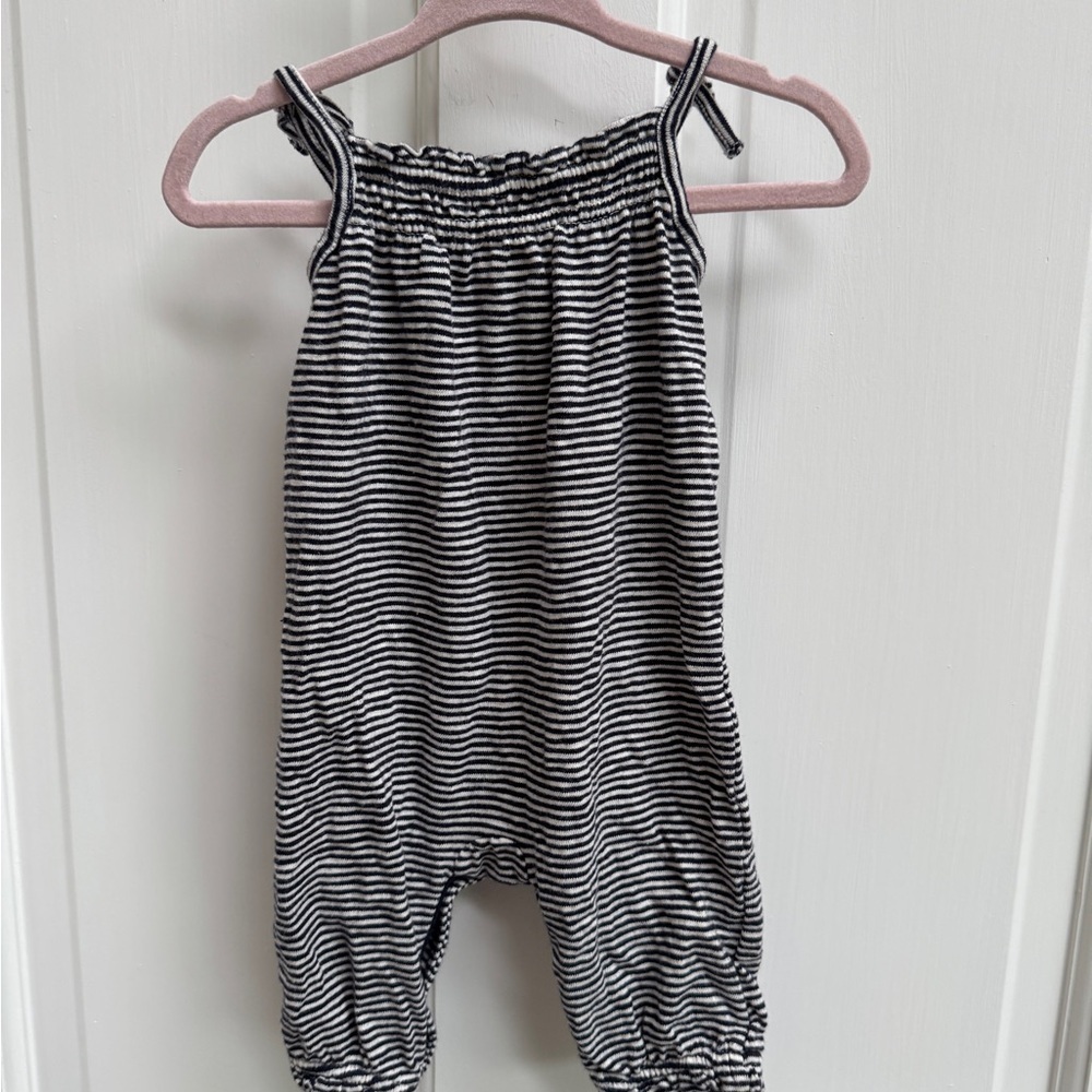 Baby GAP 0-3M Girls Black and White Stripe Camisole Sleeveless Jumpsuit - Picture 5 of 5